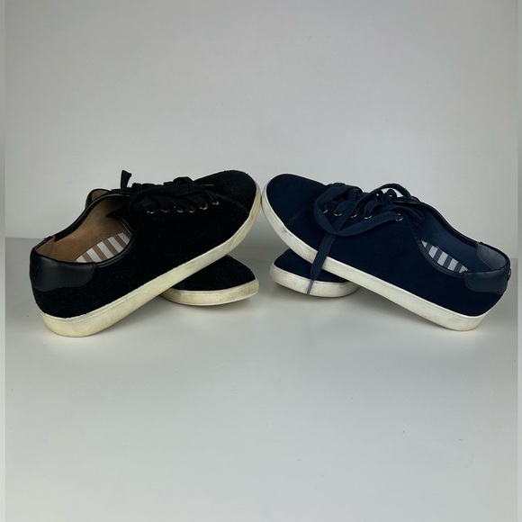 VIONIC BRINLEY SNEAKER COMFORT SHOE TWO PAIR BLACK AND BLUE SIZE 9 - Picture 1 of 15